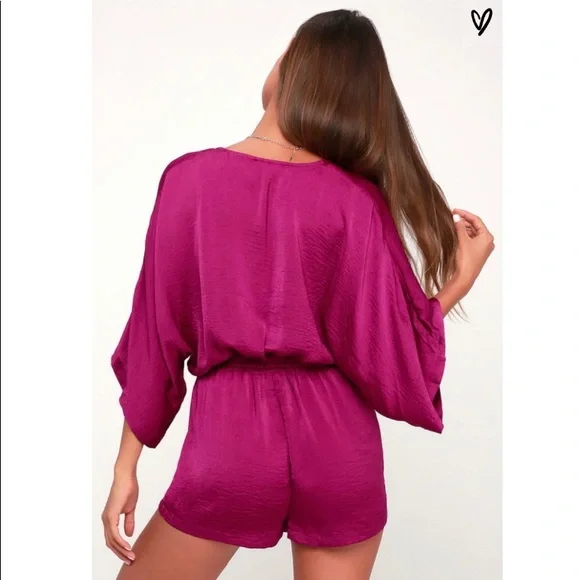 Lulu's Magenta Romper - Picture 2 of 2